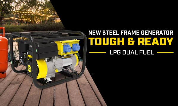 Our new Steel Frame Generator - The Tough & Ready 3000 Watts LPG Dual Fuel Generator