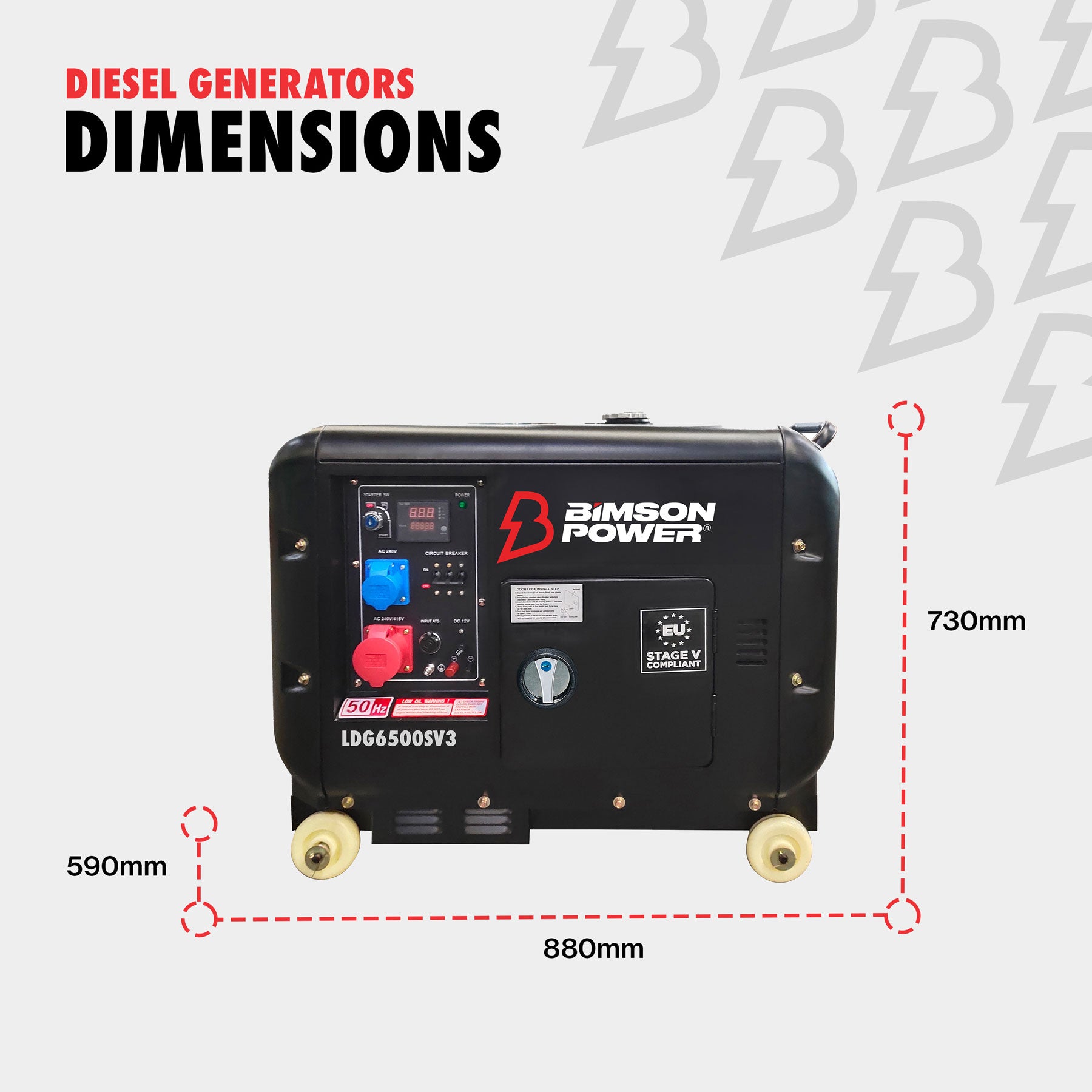 Bimson Power 6.25 kVa Diesel Generator 3 Phase - Electric Start