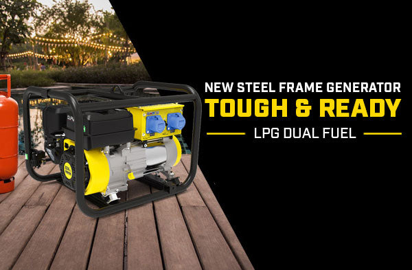 Our new Steel Frame Generator - The Tough & Ready 3000 Watts LPG Dual Fuel Generator