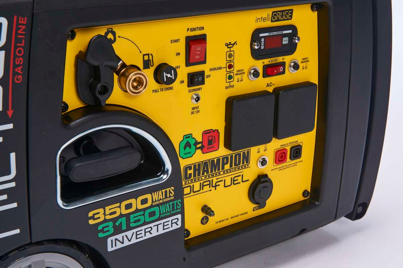 Champion 3500 Watt LPG Dual Fuel Inverter Generator
