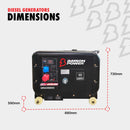 Bimson Power 6.25 kVa Diesel Generator 3 Phase - Wireless Remote Start
